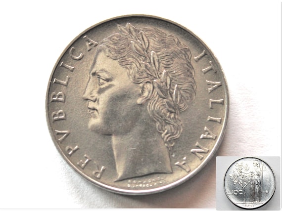 ヴィンテージ 1957 イタリア 100 リラ銀貨 - 希少な収集価値のある