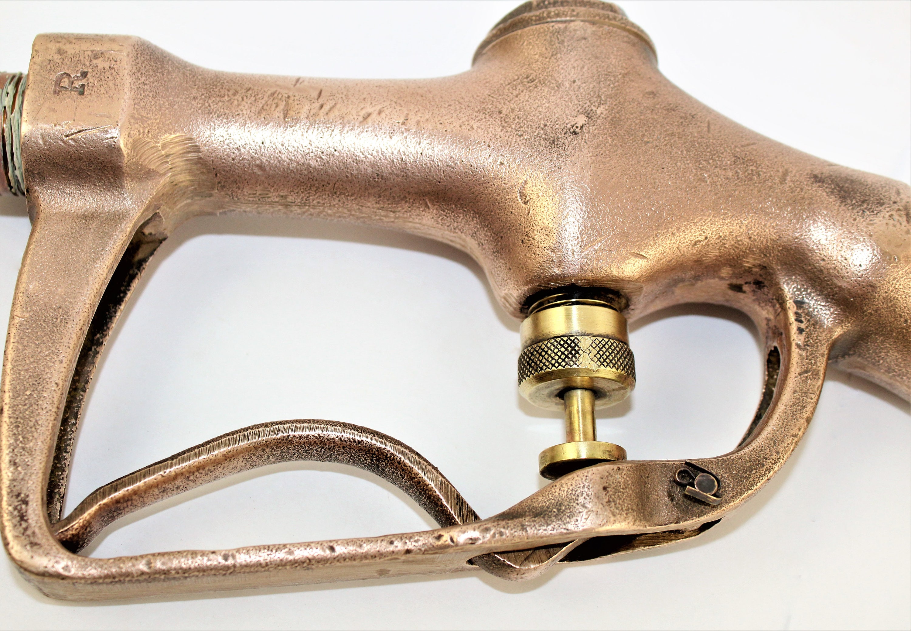 1930s Buckeye Brass Gas Pump Nozzle, Petroliana Collectible