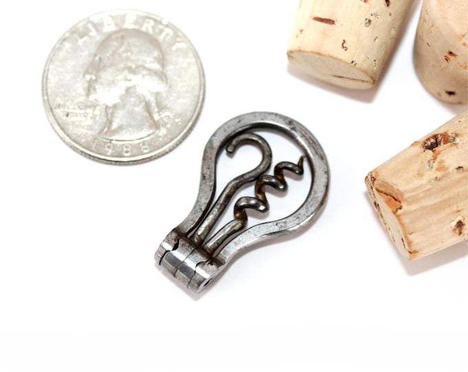 Antique 1800s Miniature Apothecary Corkscrew and Button Hook