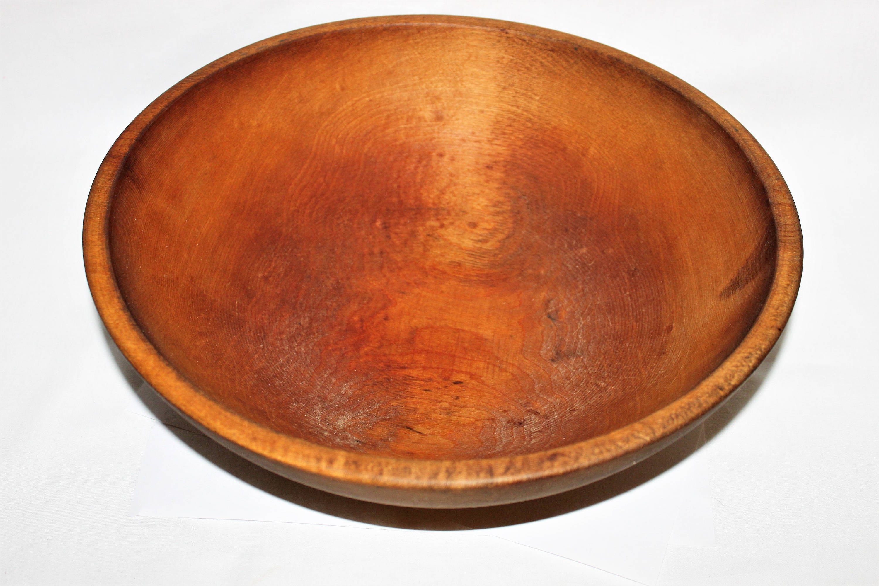 Vintage MUNISING Wood Dough Bowl Solid Maple, The Perfect Size Dough Bowl