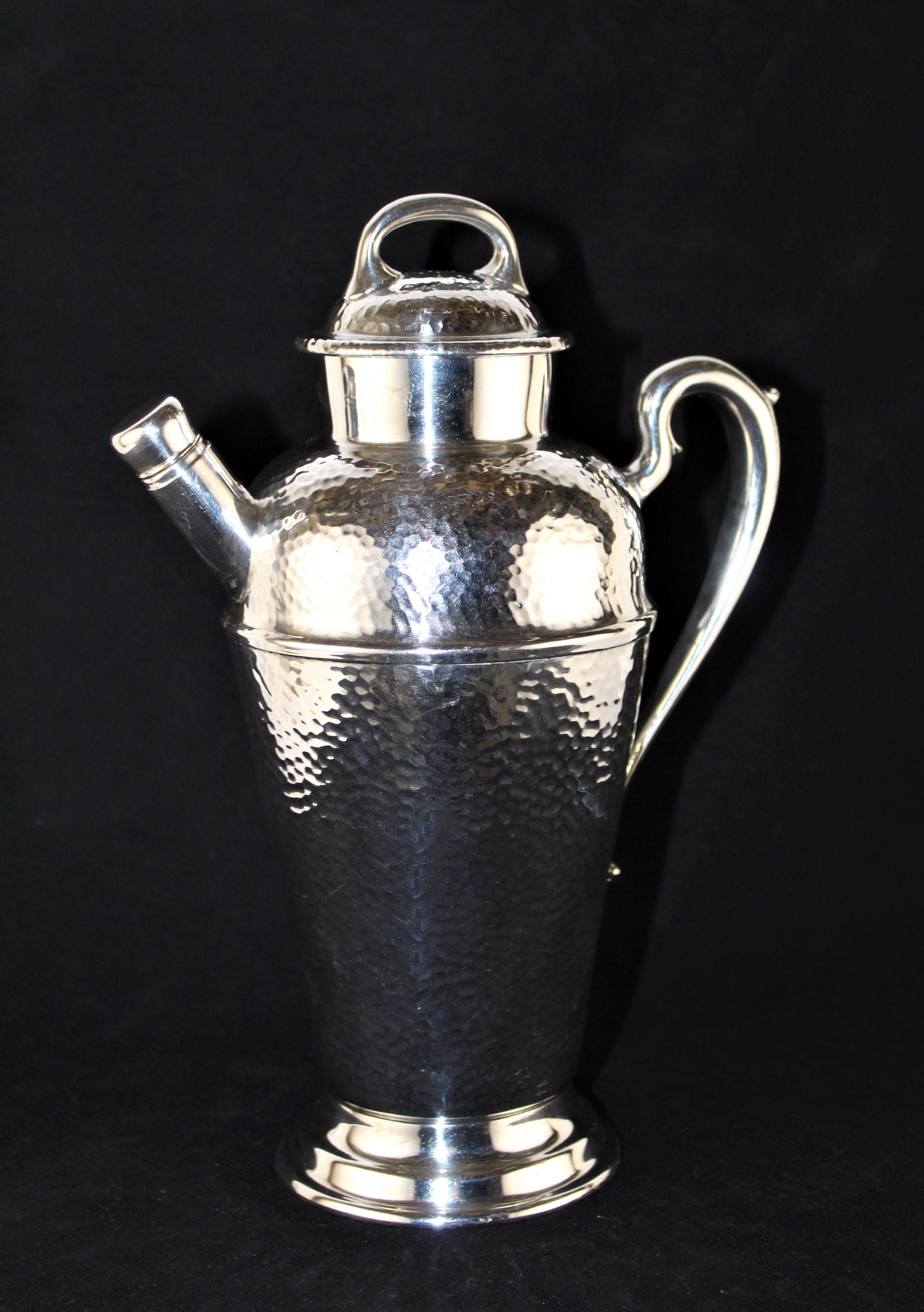 Antique Silver Martini Shaker, Art Deco Barware