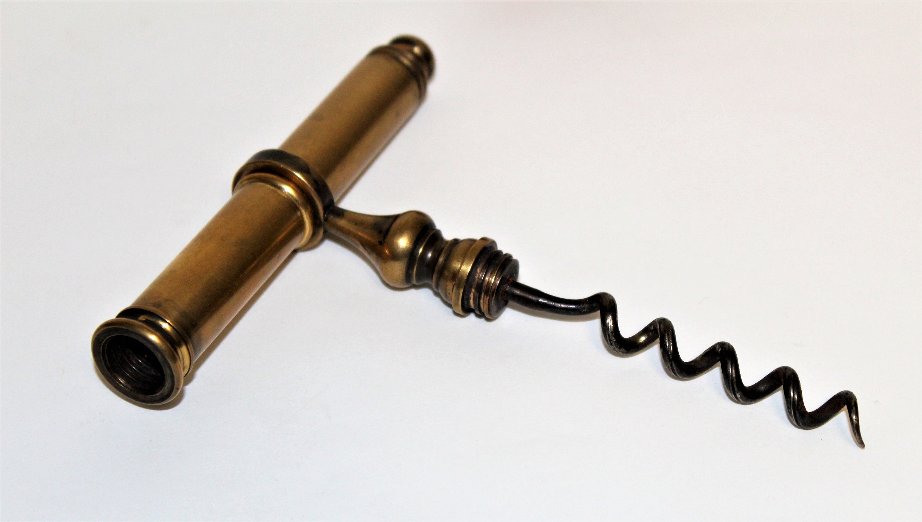 Vintage Corkscrew, Large Brass Picnic Style Corkscrew, Wine Opener