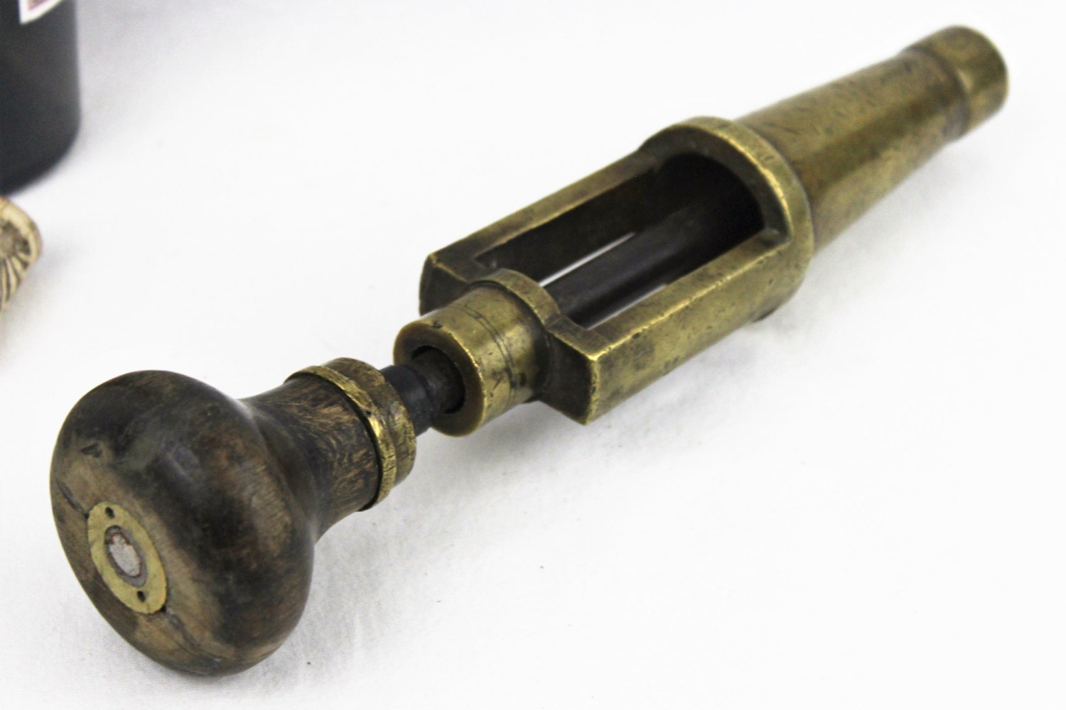 Antique Brass Bottle Corker, Cork Inserter, Corker