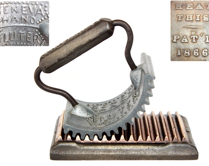 Antique 1866 Geneva Hand Fluter, Hand Pleating Iron
