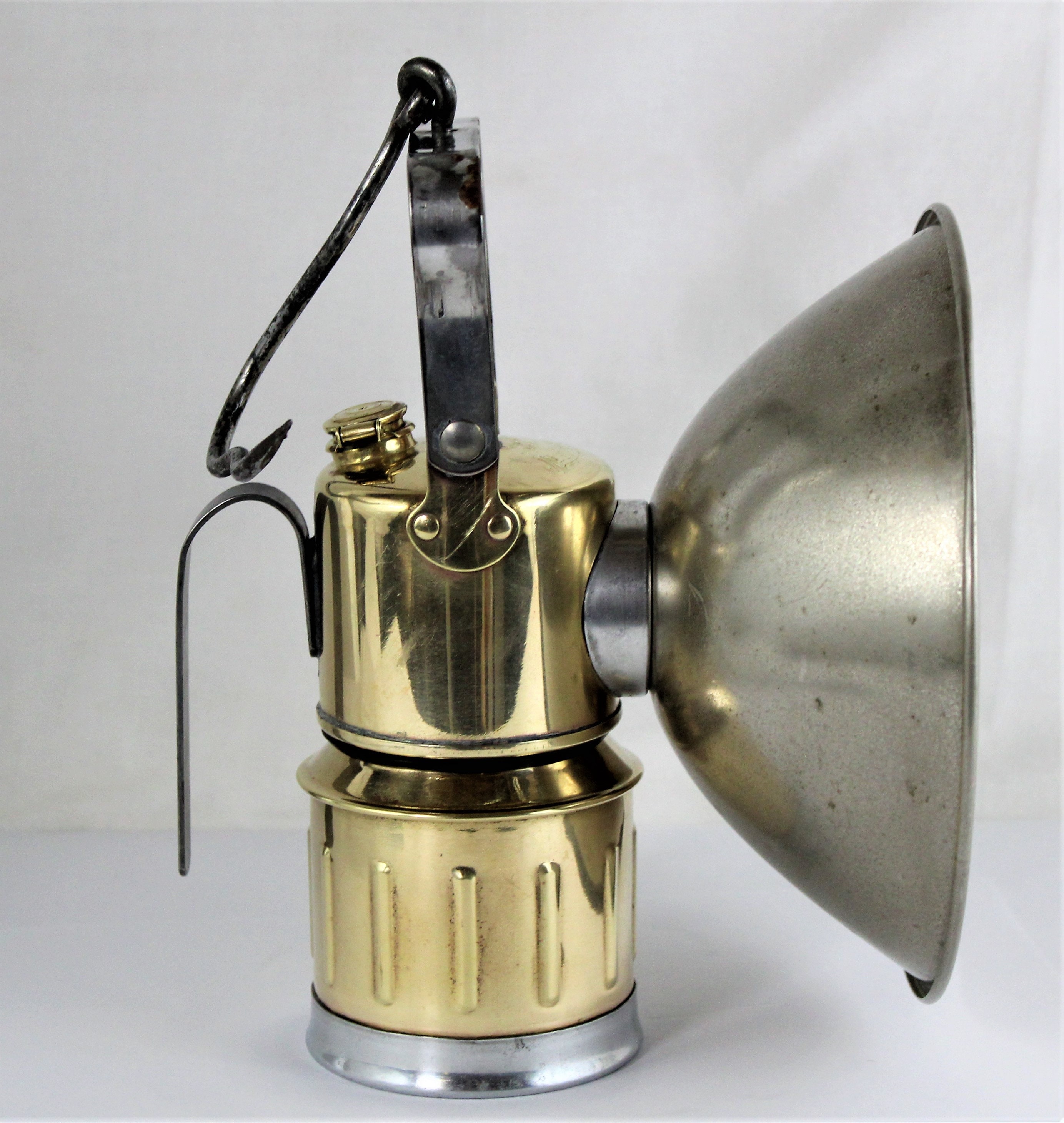 Antique 1930s Justrite Carbide Lantern, Mining Artifact, Miners Lantern