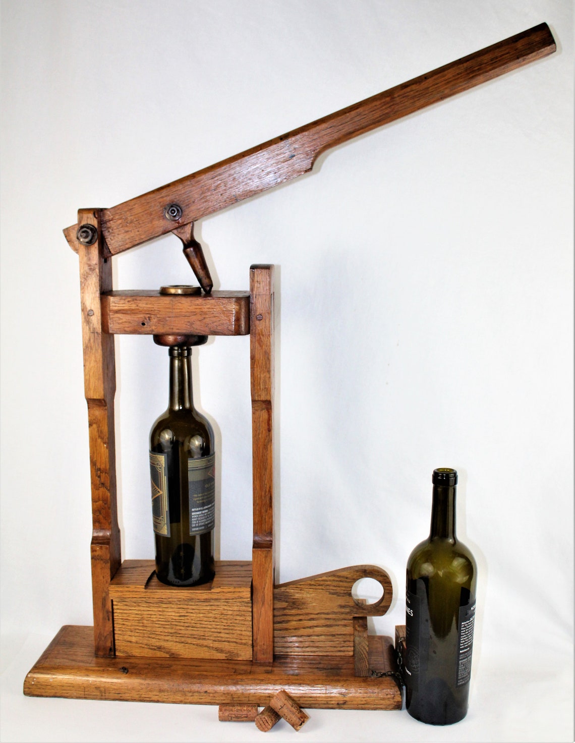 Antique Wine Bottle Corker Cork Inserter Wine Making Tools Etsy