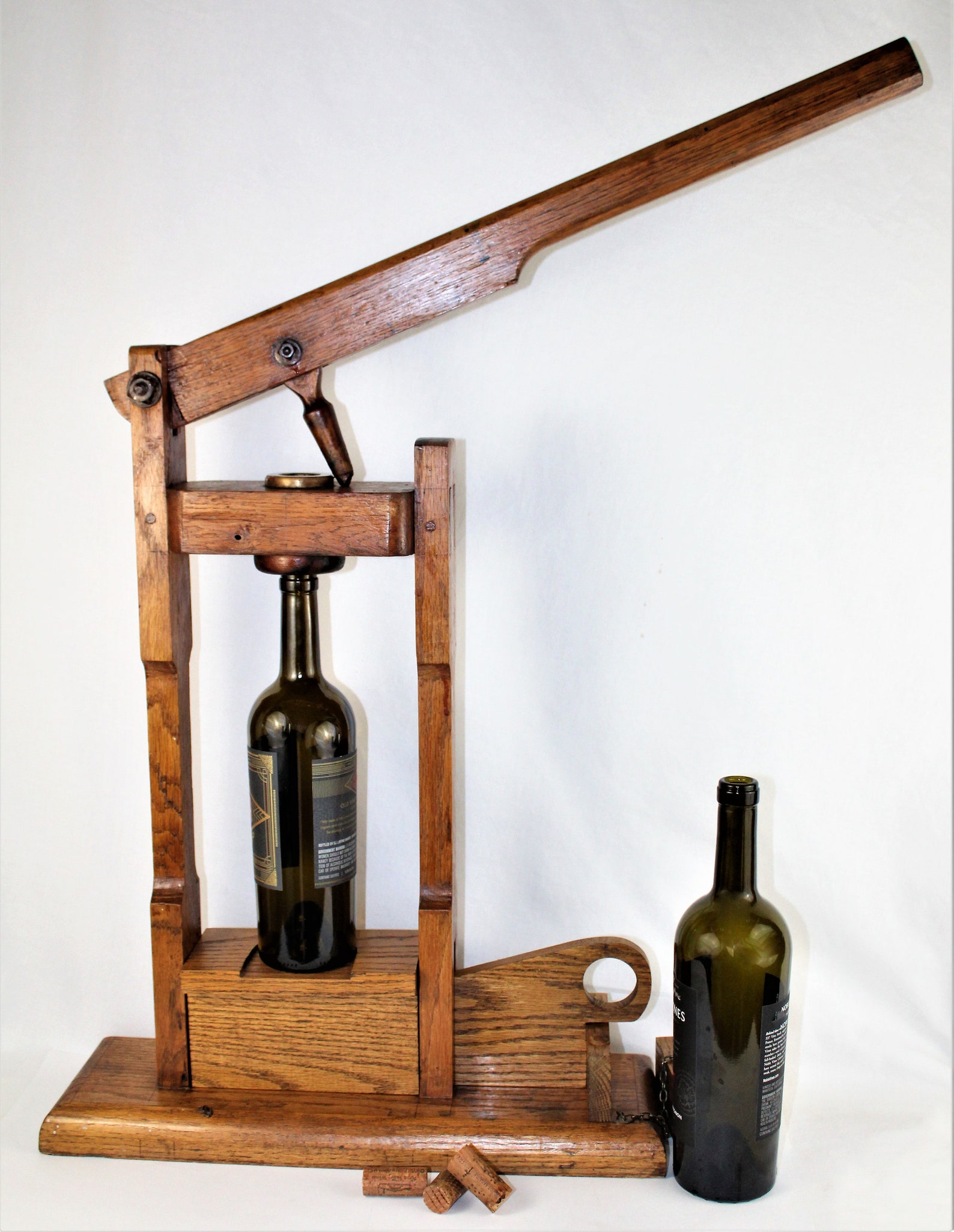 Antique Wine Bottle Corker Cork Inserter Wine Making Tools Etsy