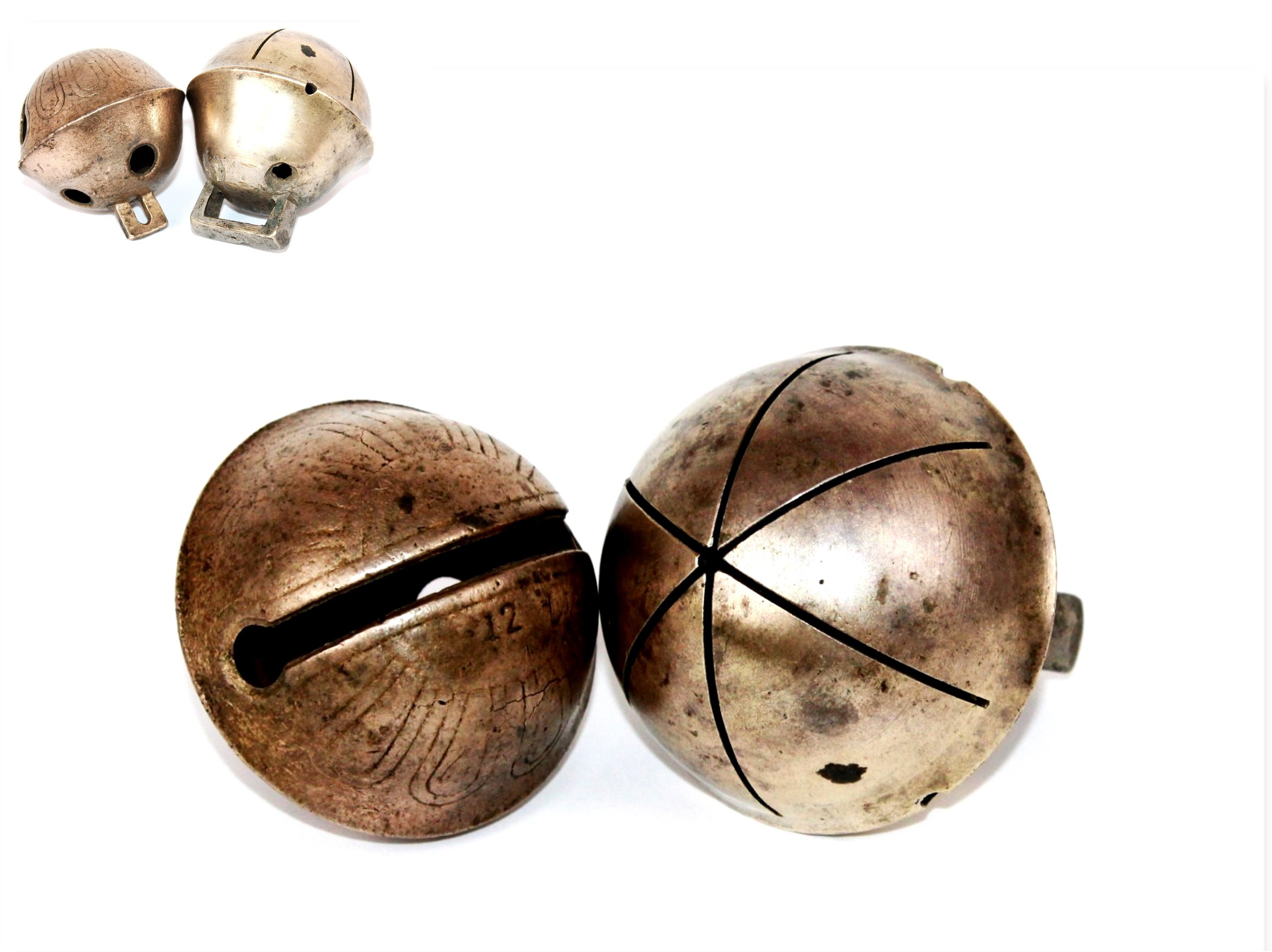 Individual Traditional Solid Brass Sleigh Bells - BELLS ONLY