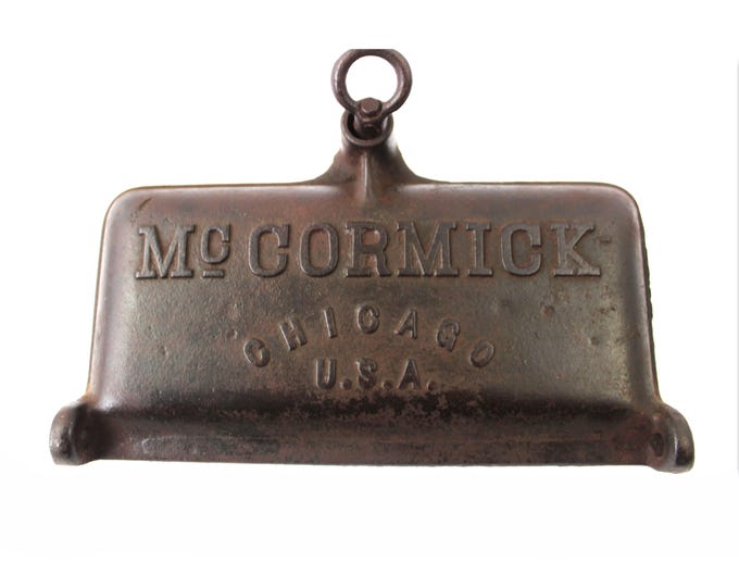 Antique McCormick Tractor Cast Iron Toolbox Lid