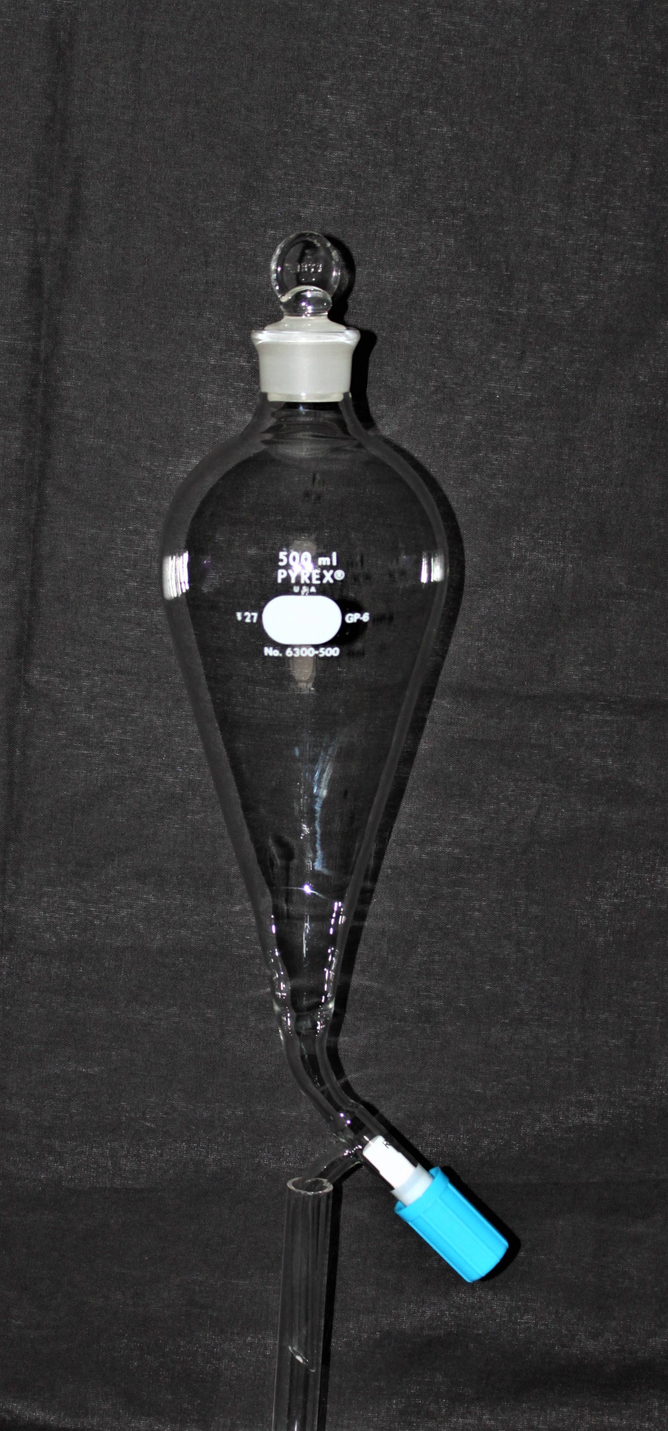 Laboratory Glassware, Pyrex 500mL Separatory Funnel