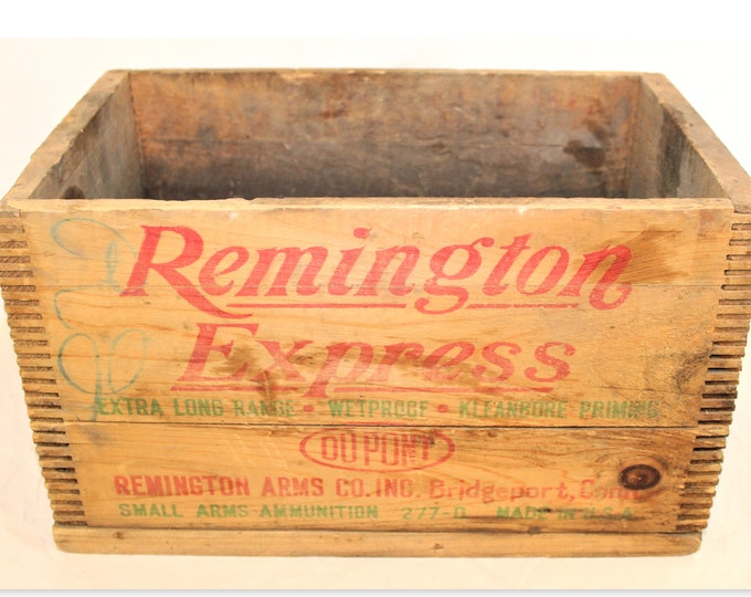 Antique Remington Express Wooden Ammunitions Crate