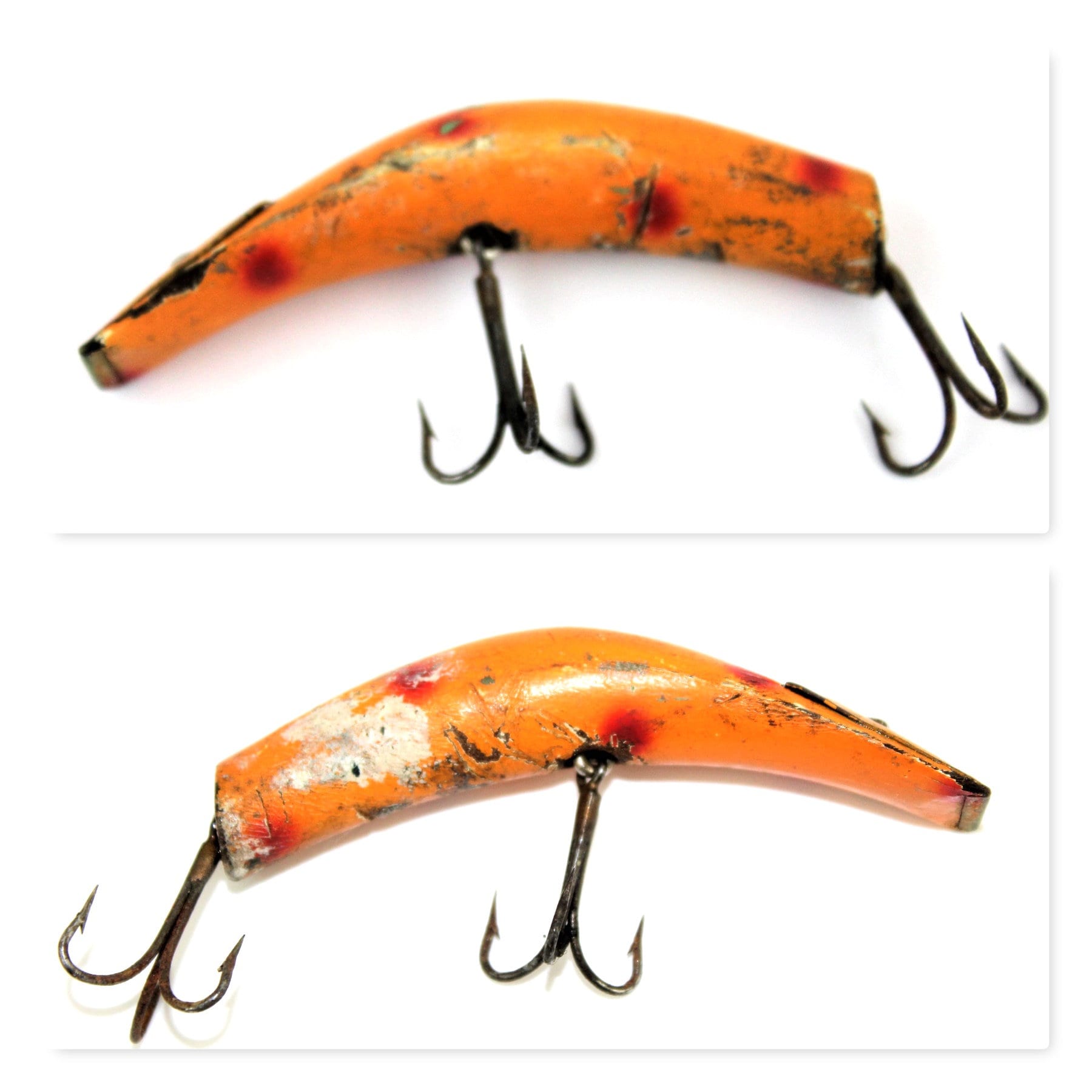 Vintage Fishing Lures, Seven Wooden Fishing Lures