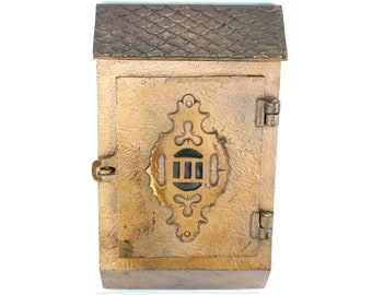 Vintage Art Deco Style Mailbox, Brass Mailbox