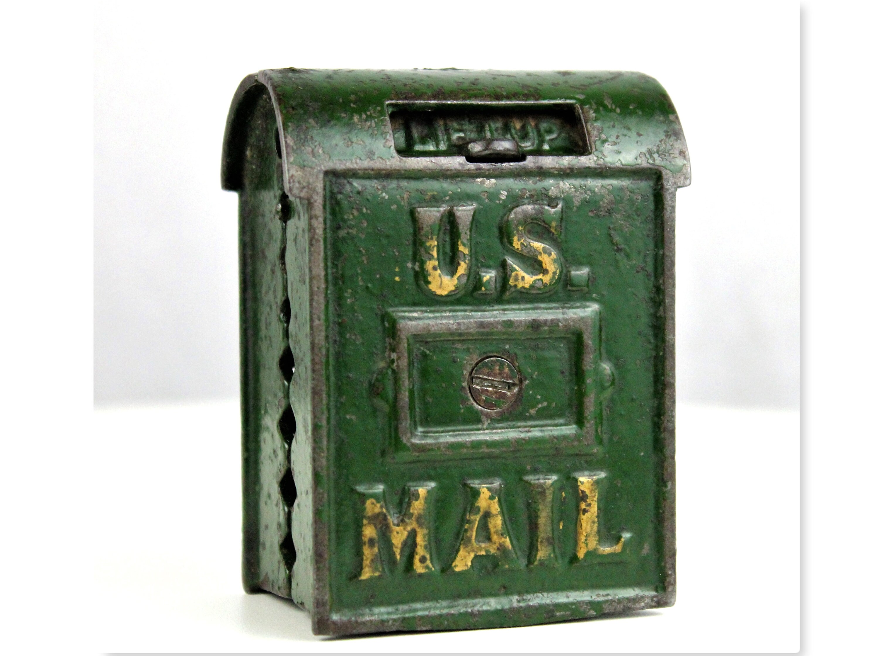 Antique Cast Iron Penny Bank US Mail Penny Bank Arcade - Etsy 日本