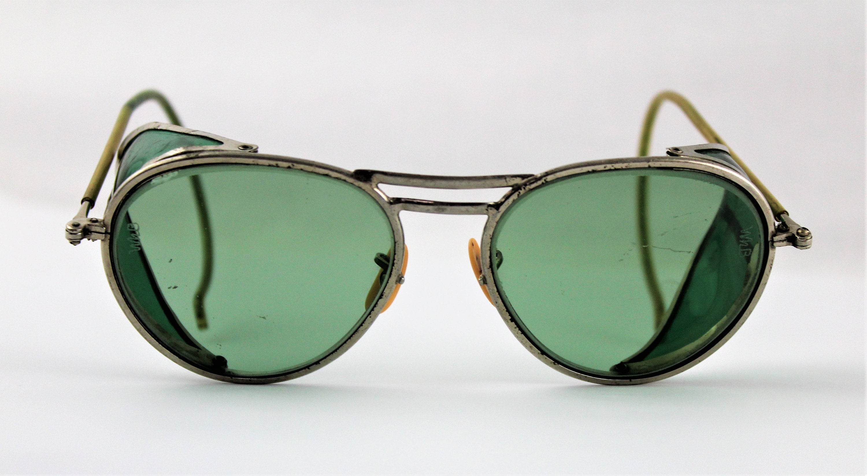 Vintage 1940s Willson Green Aviator glasses, Safety Glasses