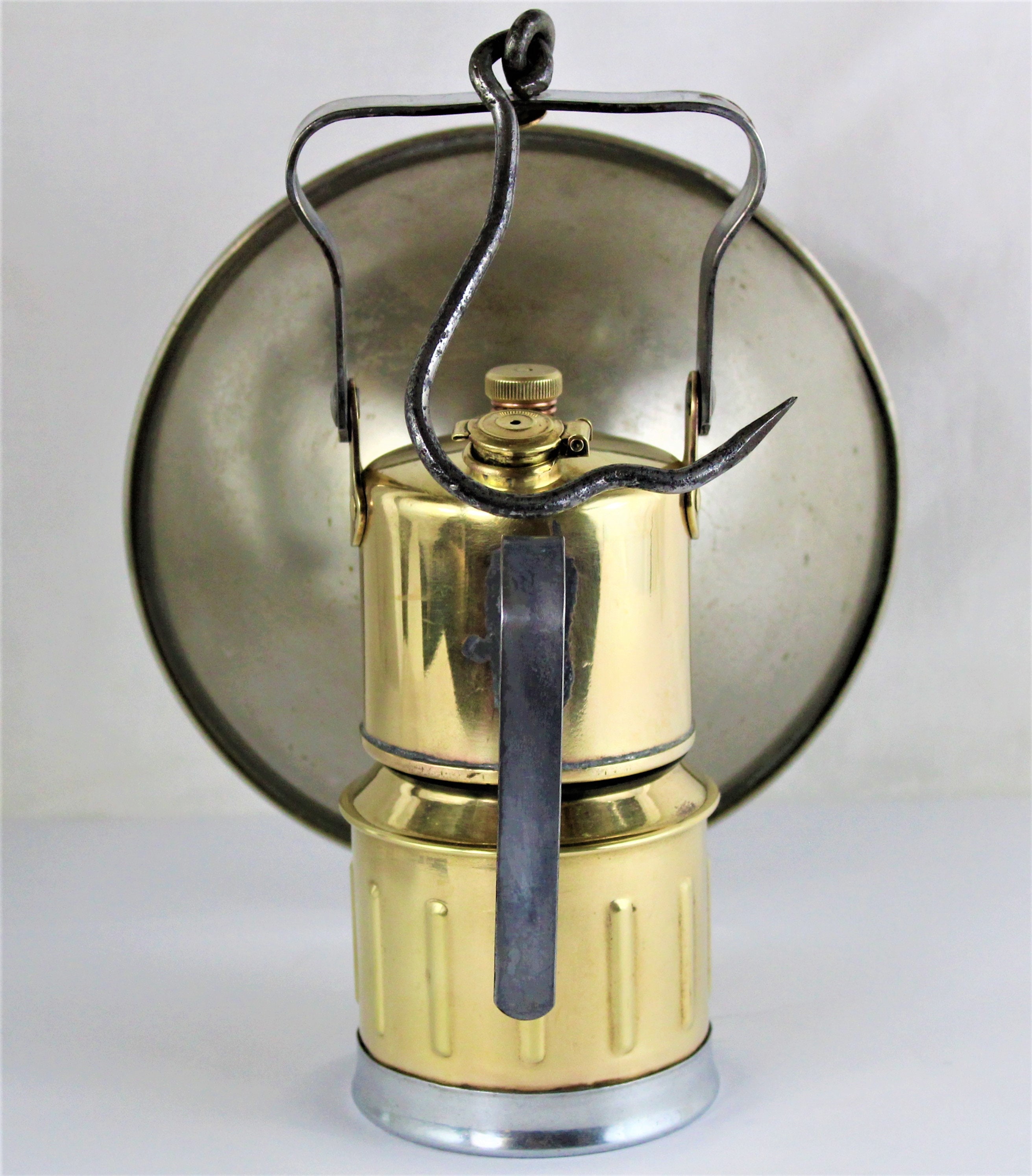 Antique 1930s Justrite Carbide Lantern, Mining Artifact, Miners Lantern