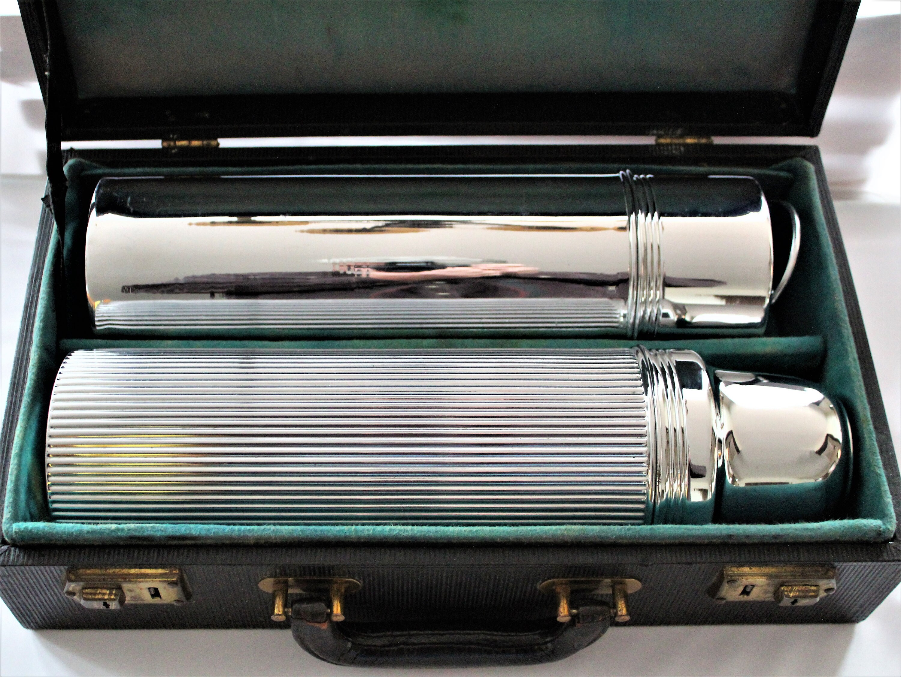 Antique Travel Thermos Set in Case, 1917 Thermos Travel Set