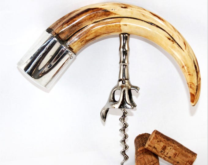 Antique Corkscrew with Sterling Silver Cap., Wine Bottle Opener
