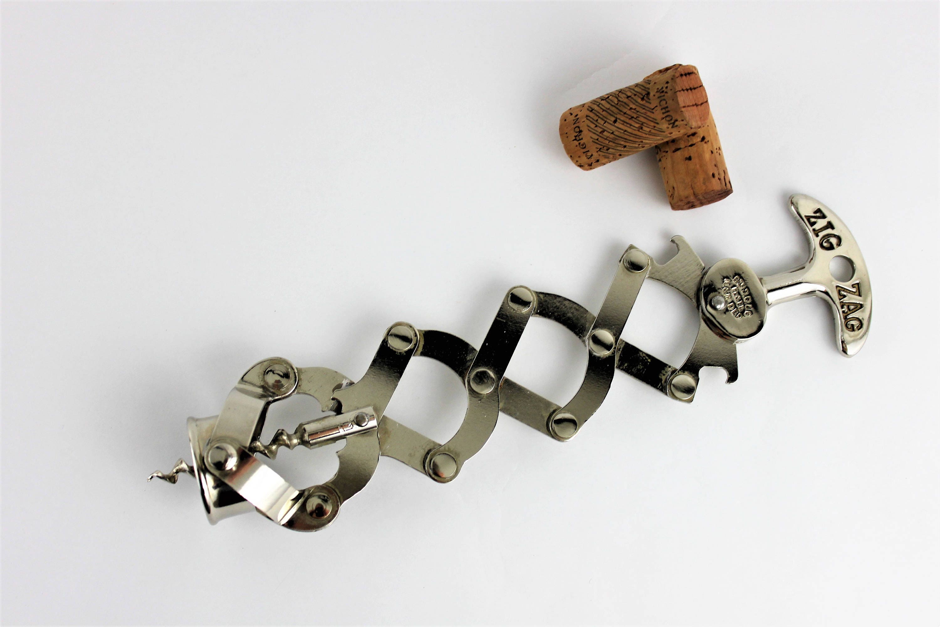 1960s French ZIG ZAG Concertina Corkscrew in Original Box with French