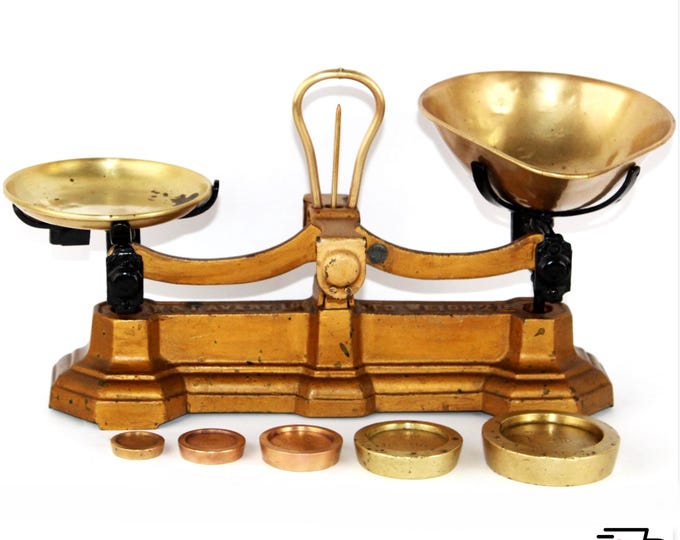 Antique W & T Avery Brass Trade Scale