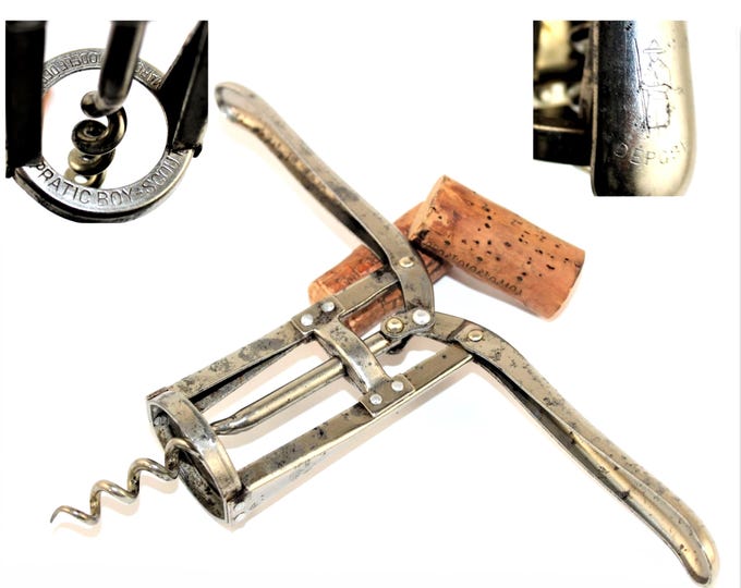 1930s French Corkscrew  “Pratic Boy-Scout” Double Lever Corkscrew