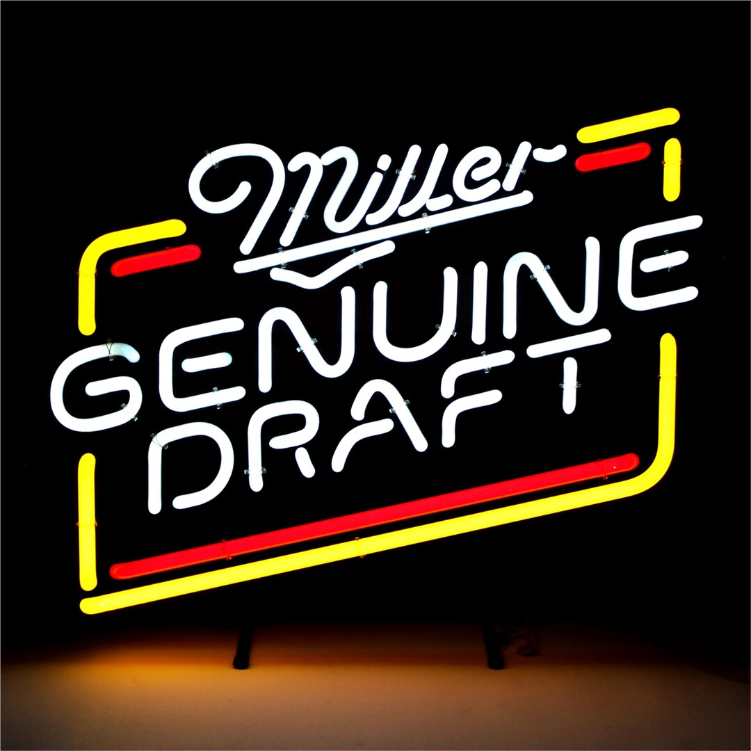 ヴィンテージミラー純正ドラフトネオンビールライト、ブリュワリアナ