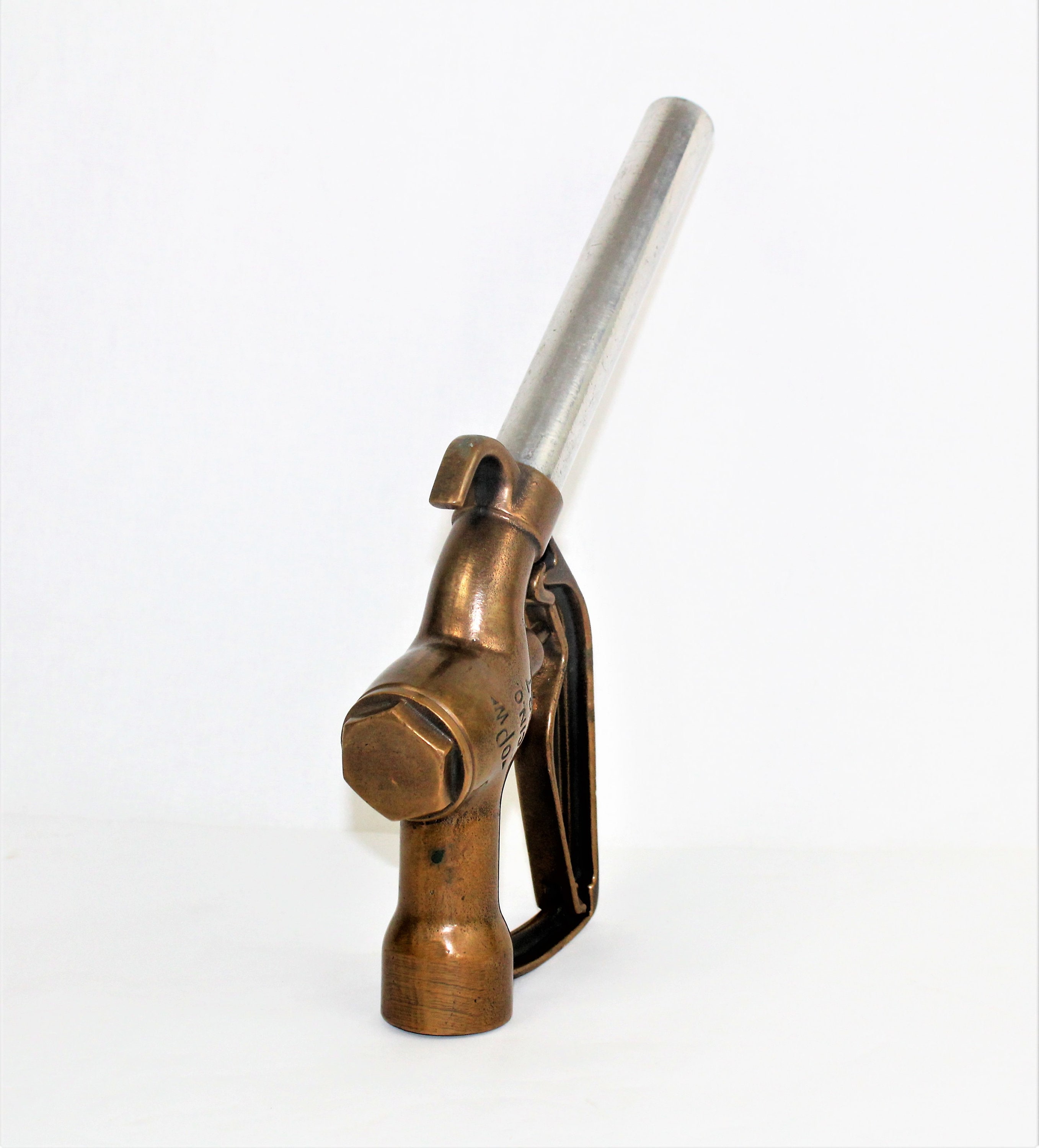 1950s Brass Gas Pump Nozzle, OPW Brass Gas Nozzle