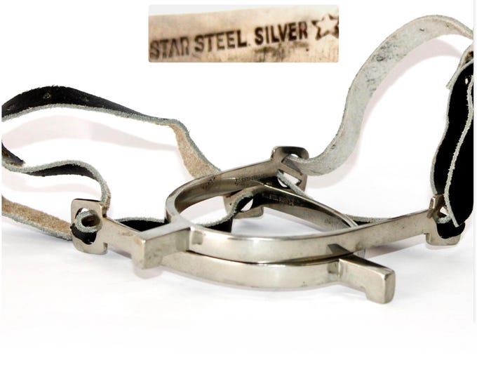 Antique August Buermann Spurs, Star Steel Silver, U.S. Cavalry Spurs