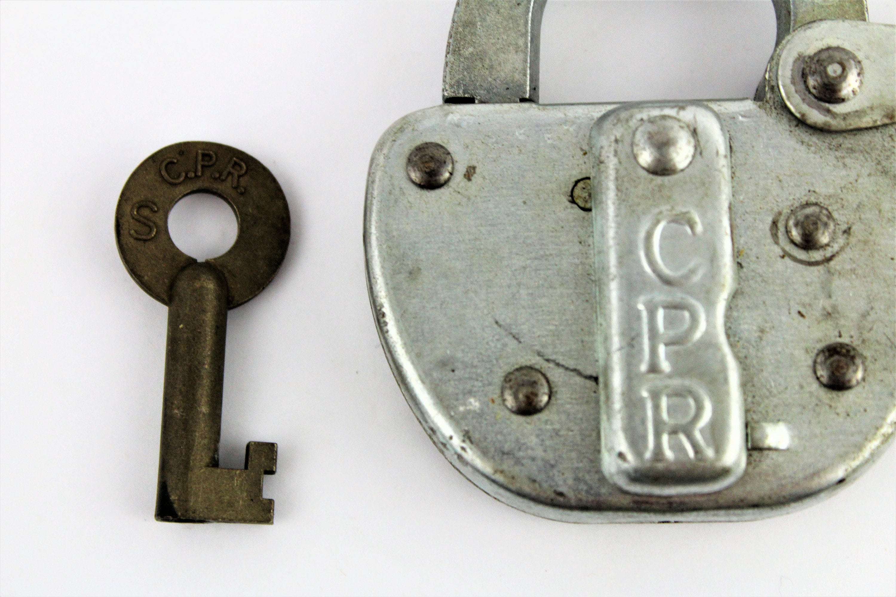 Vintage Padlock, Canadian Pacific Railway Lock, CPR Padlock, Switch Lock