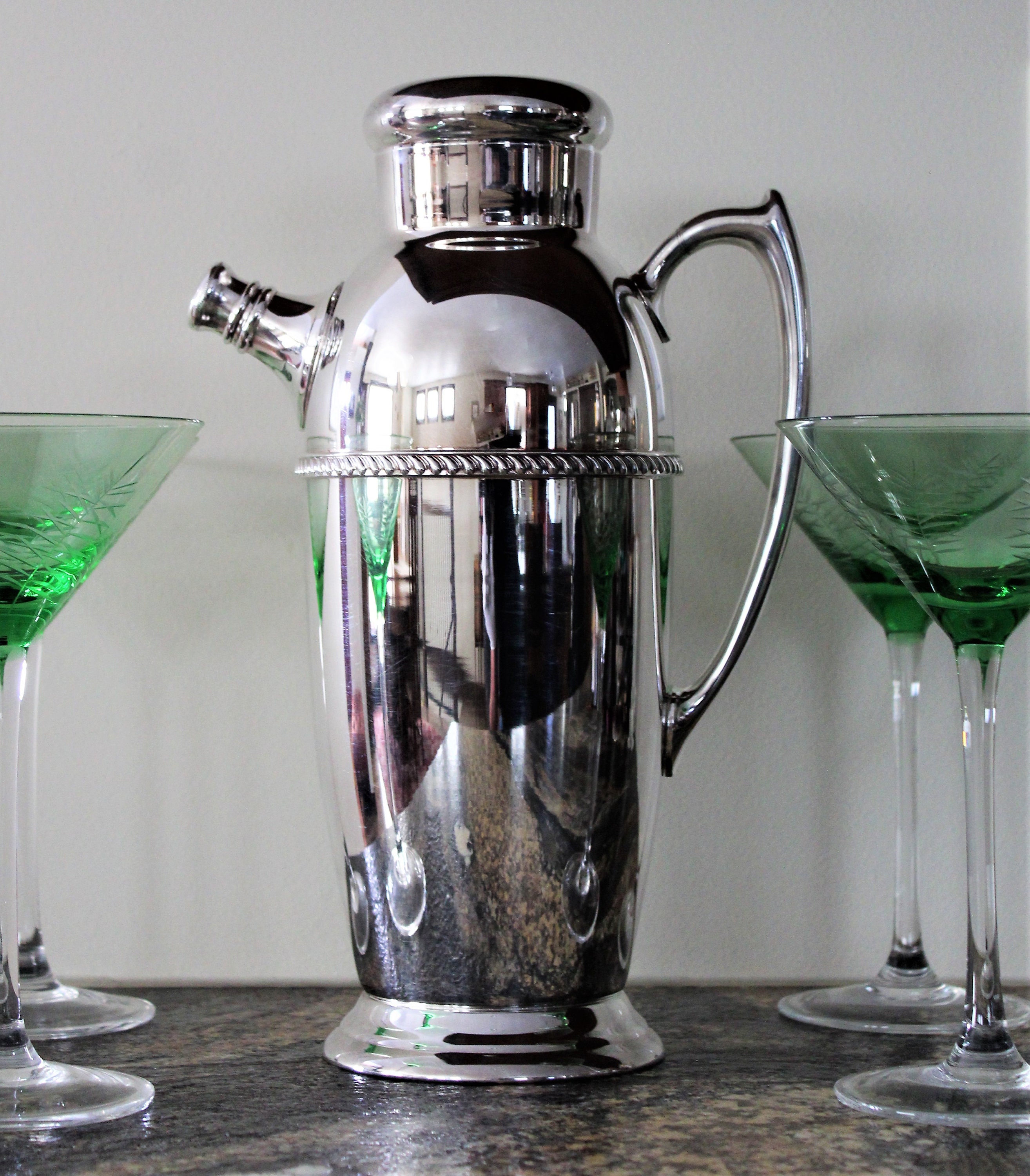 Antique Silver Martini Shaker, Poole Silver Company