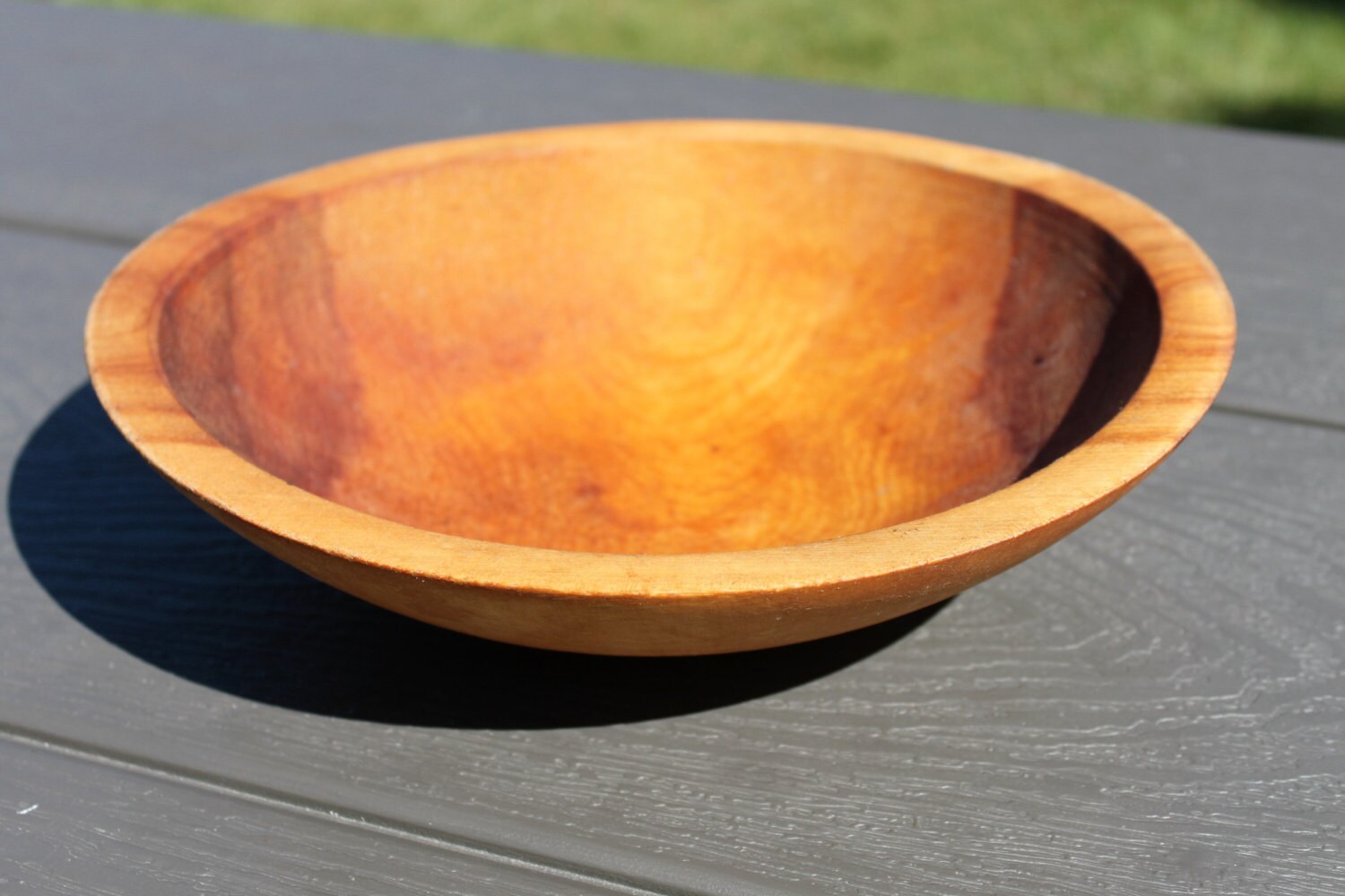 Vintage Wood Bowl Solid Maple, Wood Dough Bowl