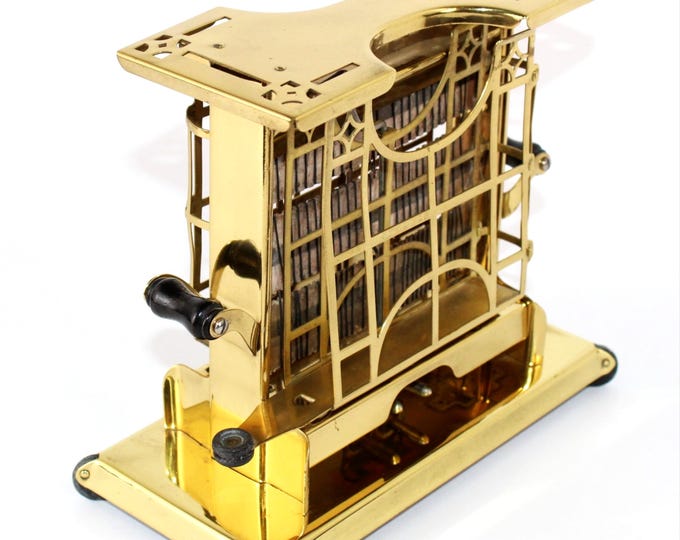 Rare 1915 Landers Frary & Clark Universal Toaster Model No. E947, Brass Version