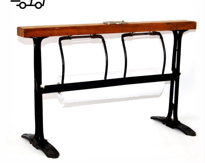 Antique The Chicago 15-inch Roll Paper Cutter / Paper Dispenser