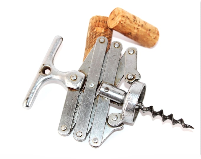 Vintage Corkscrew, Concertina Style Corkscrew, Wine Bottle Opener