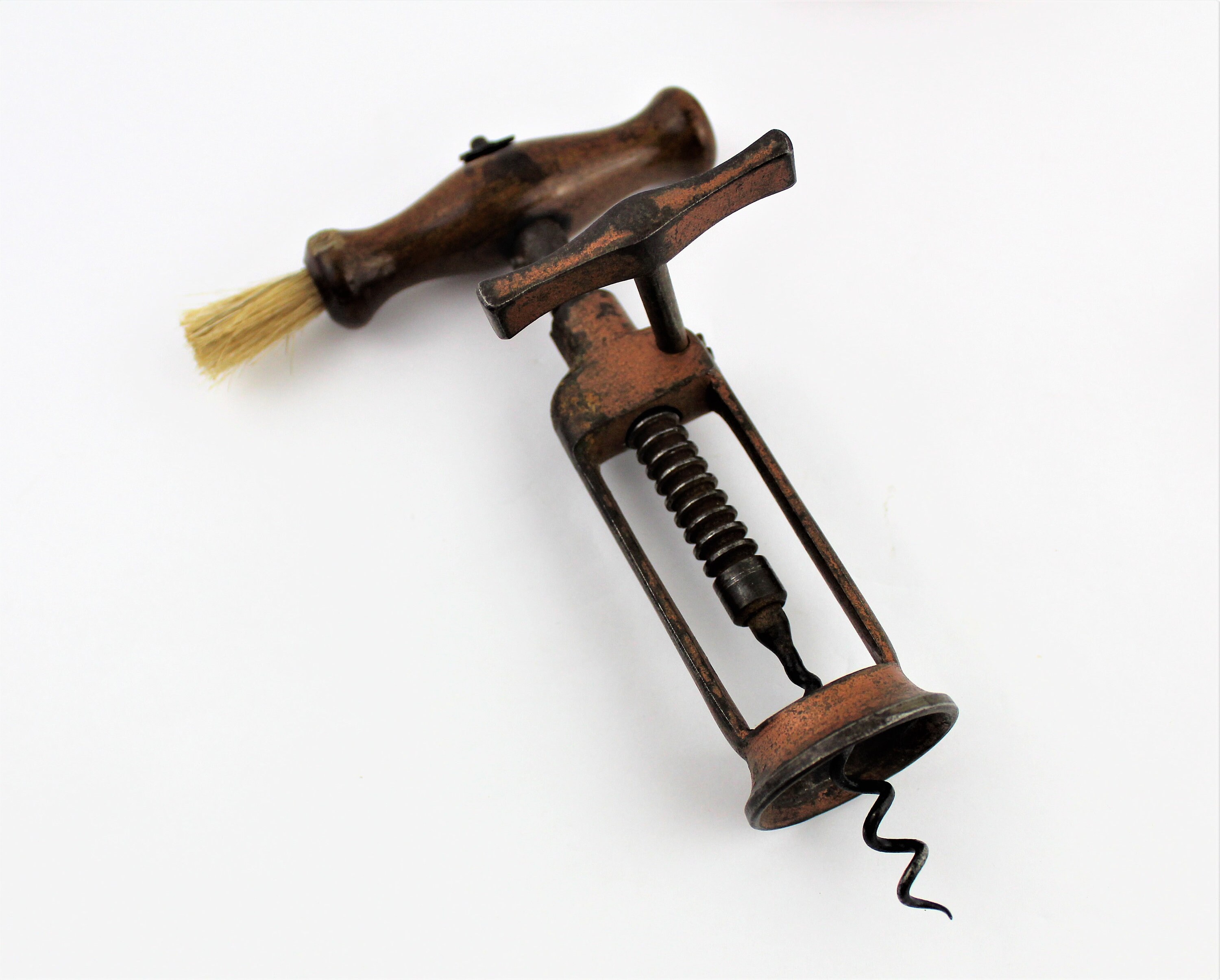 Antique Corkscrew, 1850s English Rack & Pinion design corkscrew, Wine