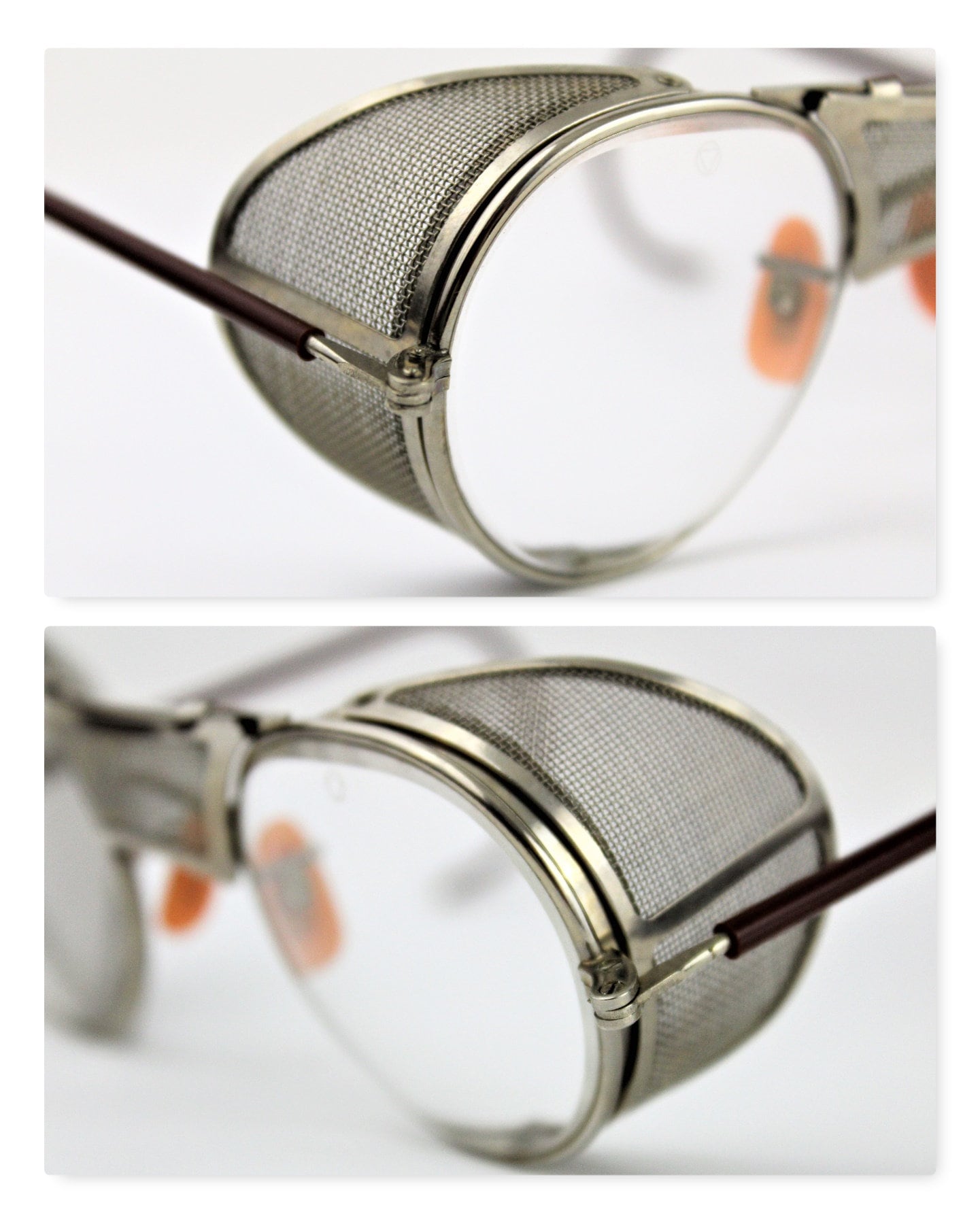 1944 Bausch & Lomb Clear Safety Goggles, Retro Motorcycle Goggles, MINT