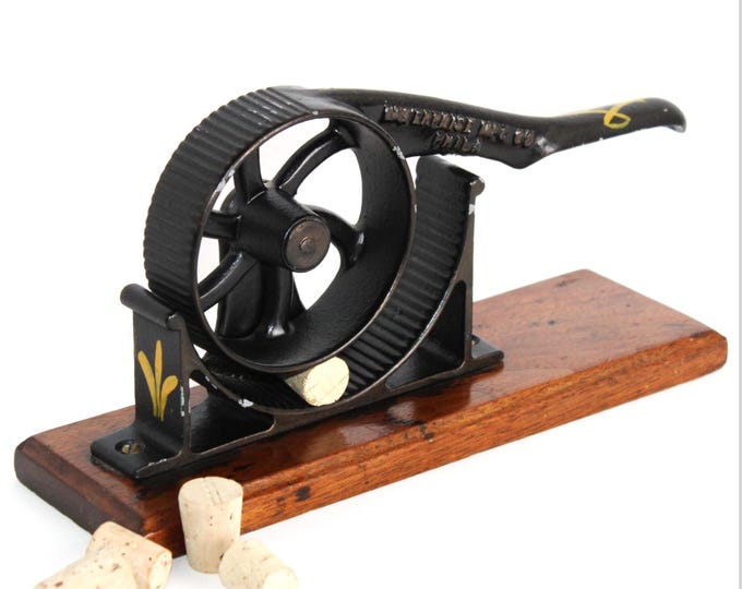 Antique 1867 Enterprise Cork Roller Press No.1, Antique Apothecary