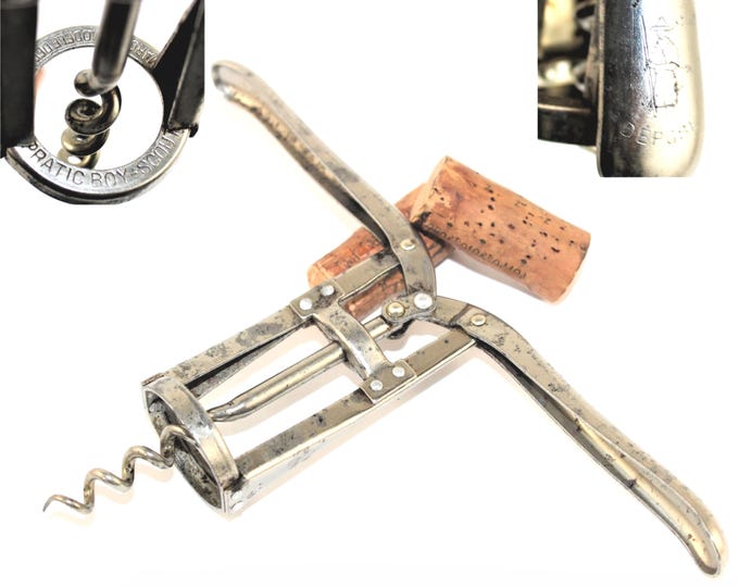1930s French Corkscrew  “Pratic Boy-Scout” Double Lever Corkscrew