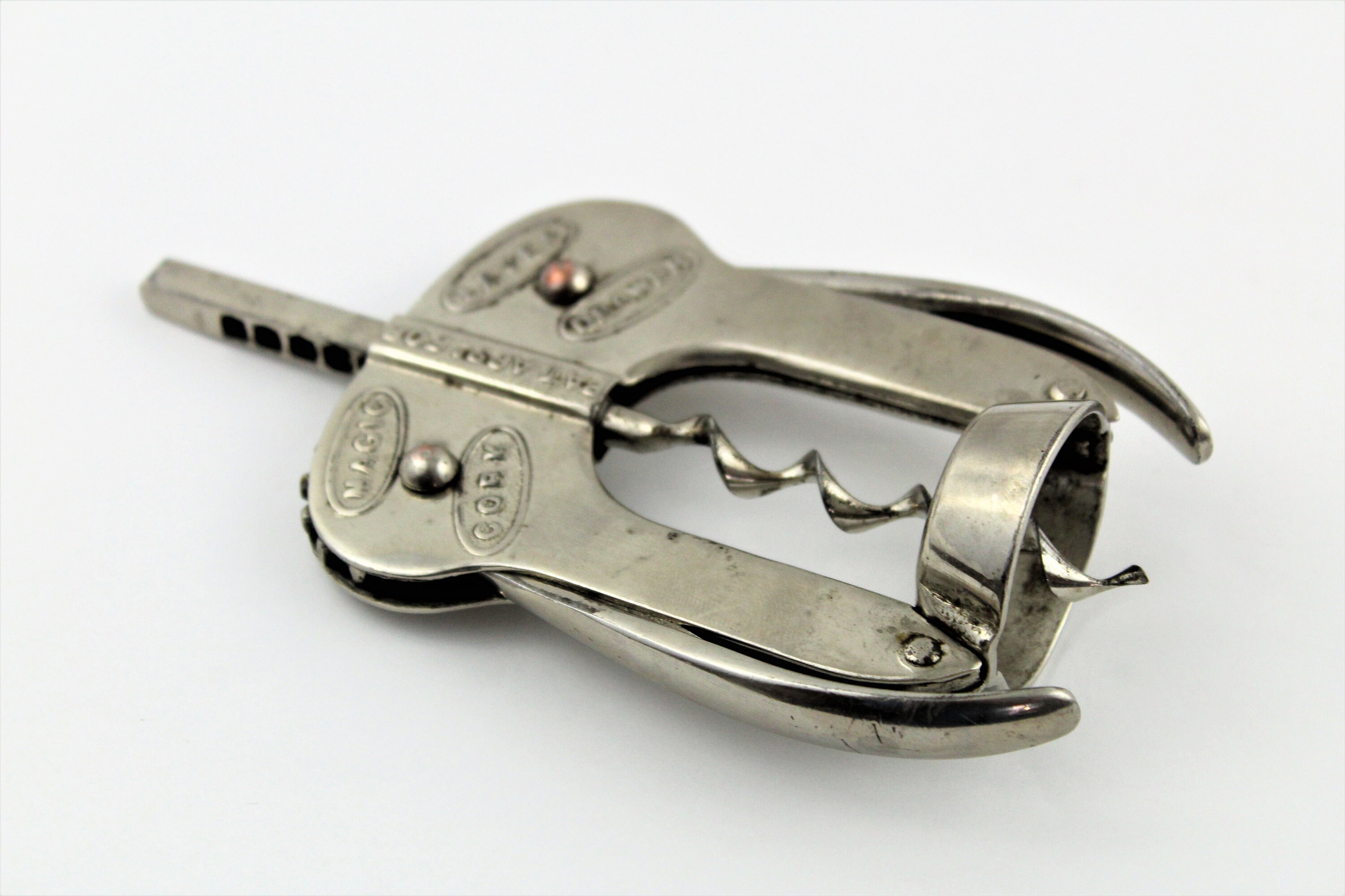 Antique Corkscrew, English Magic Lever Cork Drawer, Corkscrew, Wine Opener