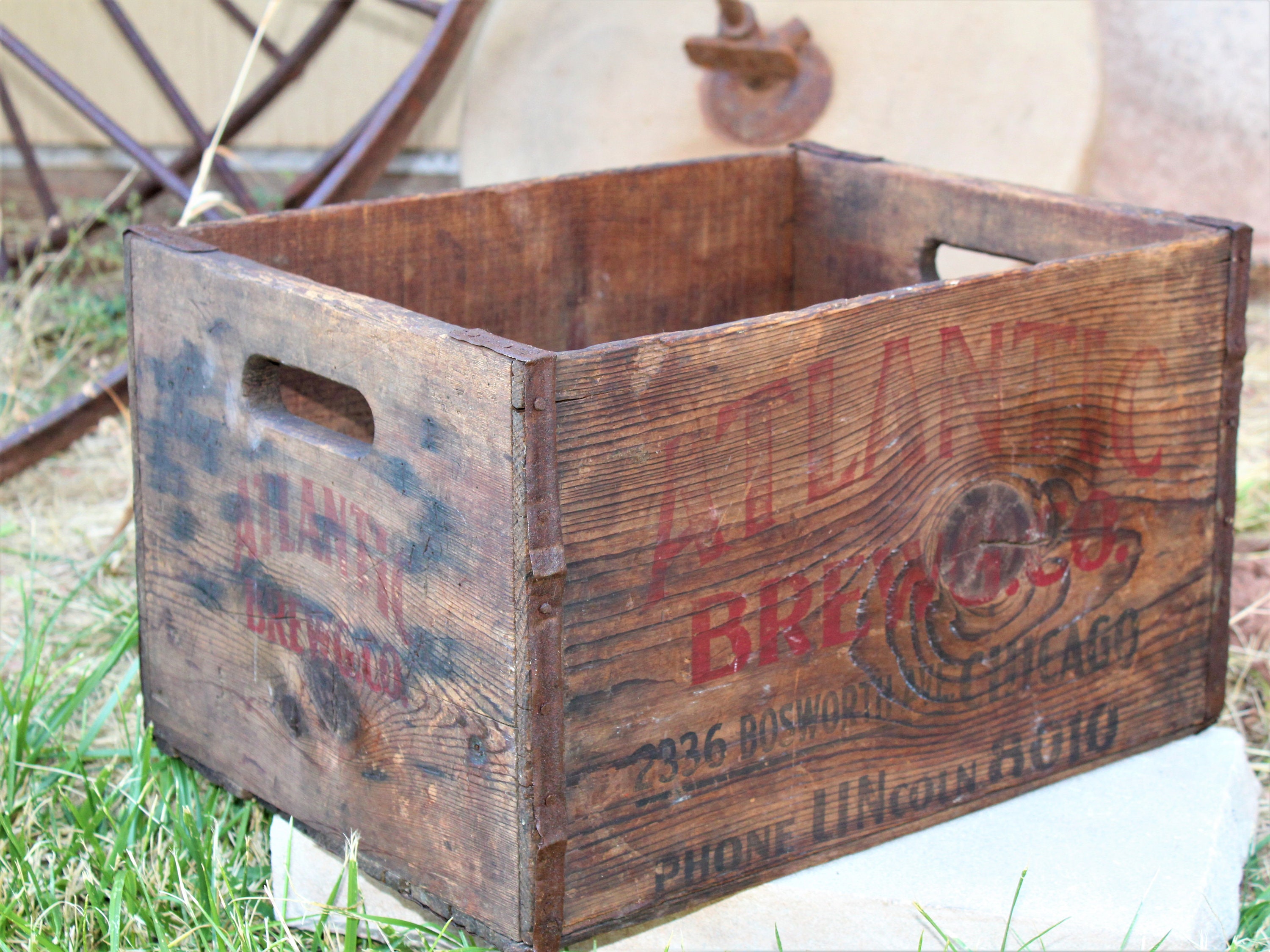 1942 Atlantic Ale and Beer Wooden Crate Atlanta Georgia