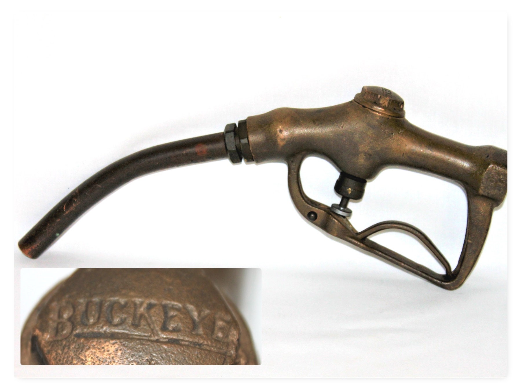 1940s Buckeye Brass Gas Pump Nozzle FIG. 800B