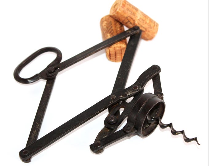 Antique 1903, Henry Armstrong’s Lazy Tongs Corkscrew, Wine Bottle Opener