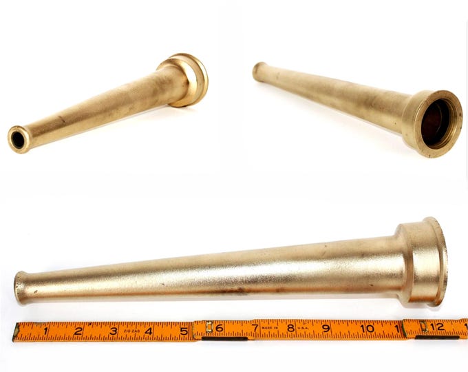 Firefighters Firehose Nozzle, 12-inches long, Fire Memorabilia