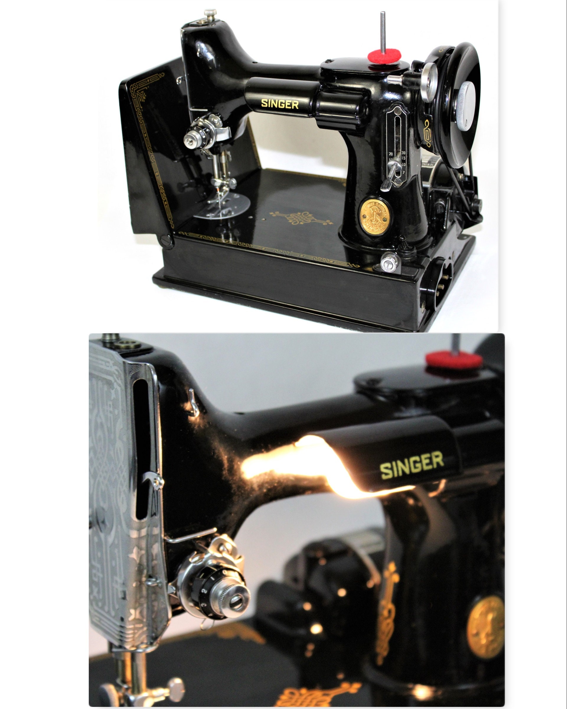 Singer 2211 Portable Featherweight Sewing Machine and Carrying Case
