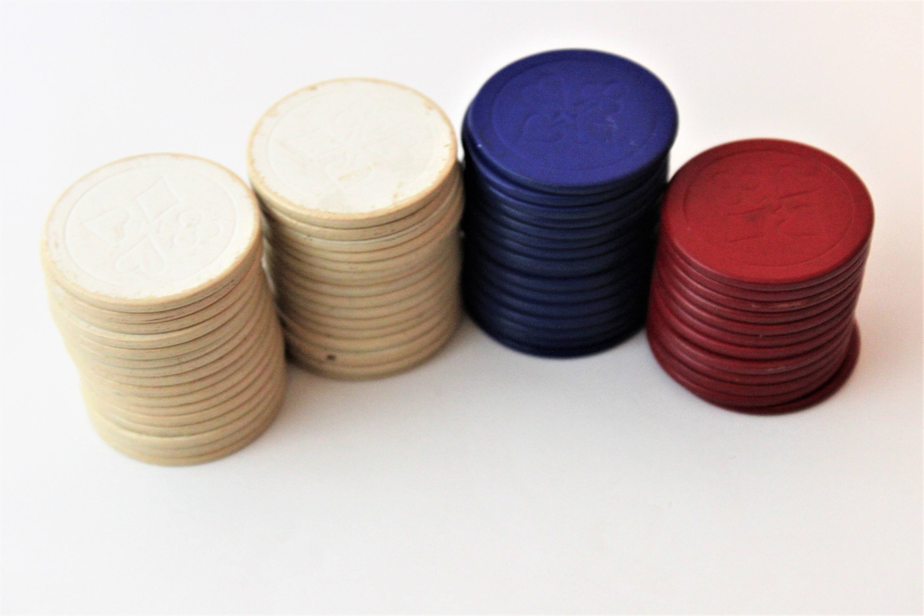 60 Vintage Poker Chips