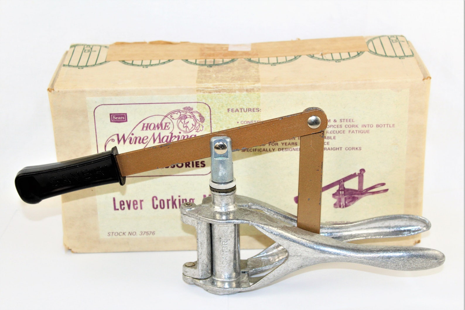 Vintage French Single Lever Corking Machine Wine Bottle Etsy