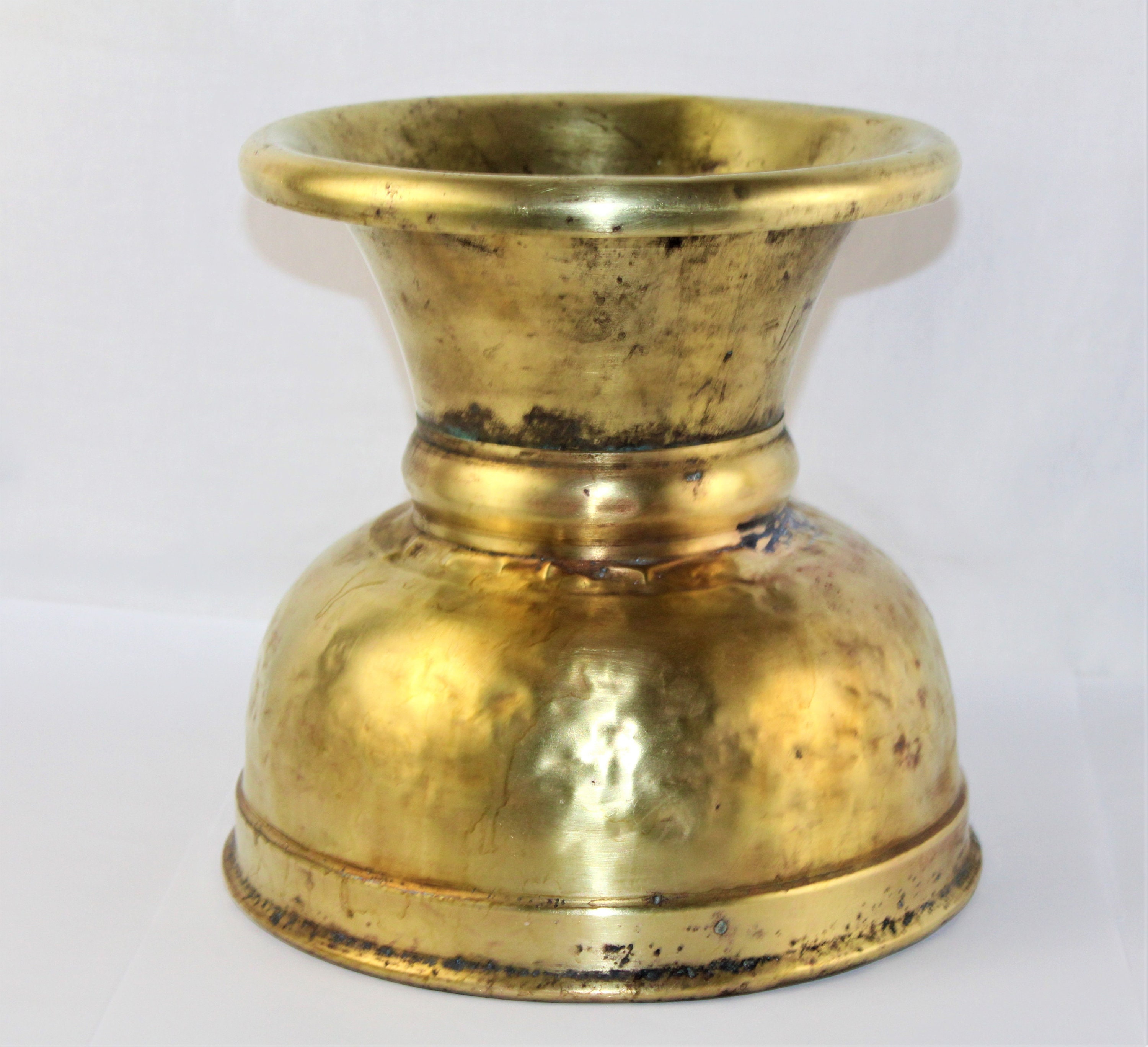 Antique Brass Cuspidor / Spittoon -  Israel