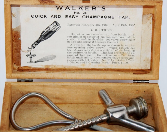 Antique 1904 Walker’s No. 211 Champagne Tap Set