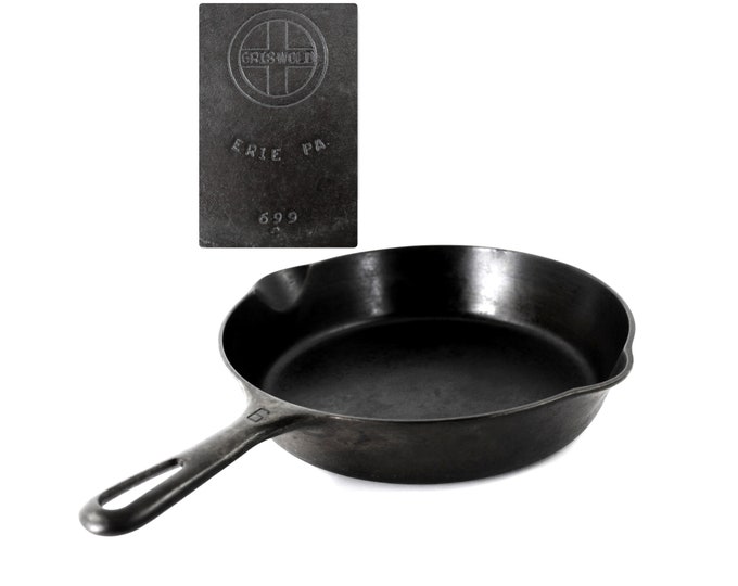 Griswold Cast Iron Skillet #6, Small Block Logo, 699 C