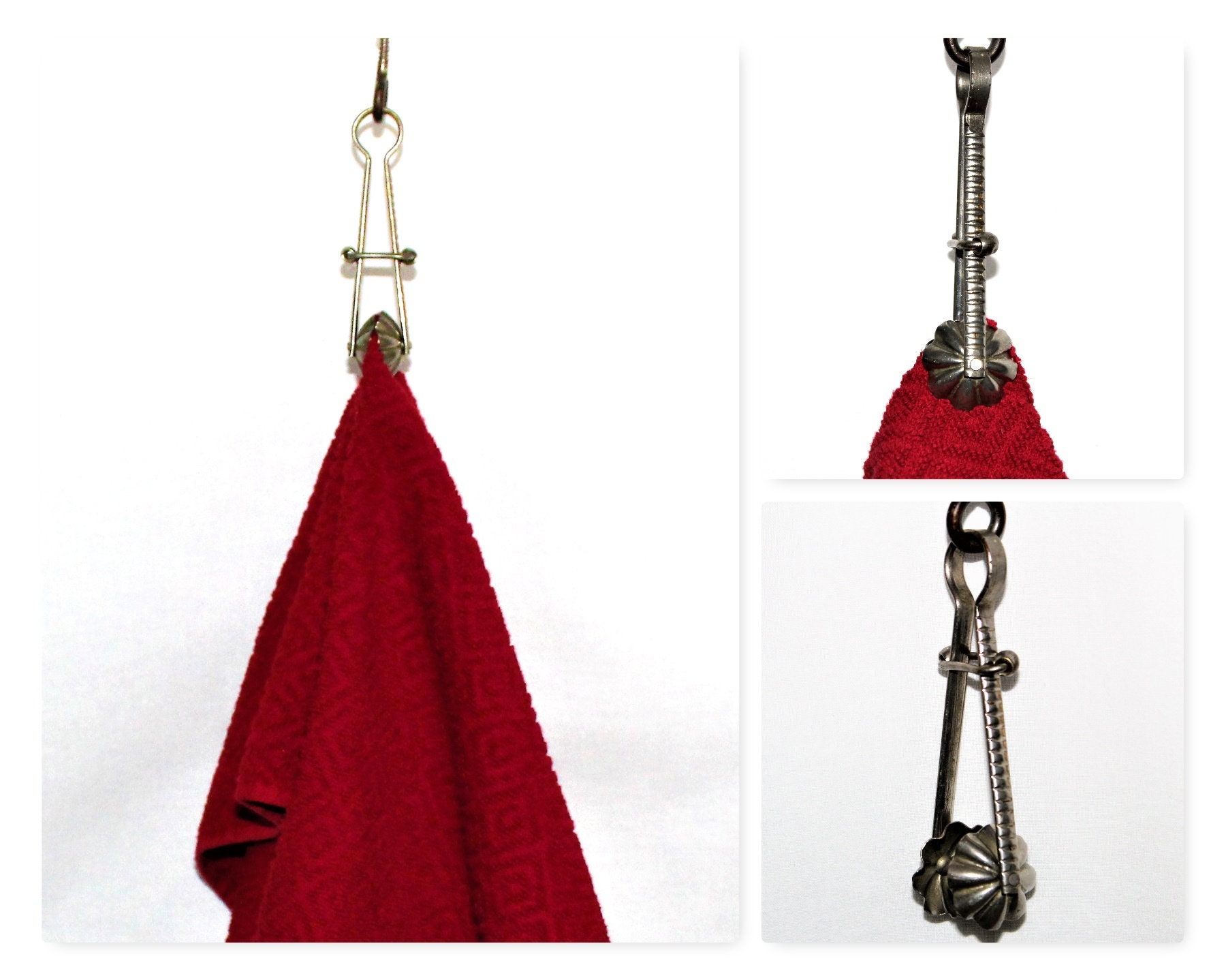 Vintage Barware, Bar Towel Holder, SilverPlated Brass, Classic Barware